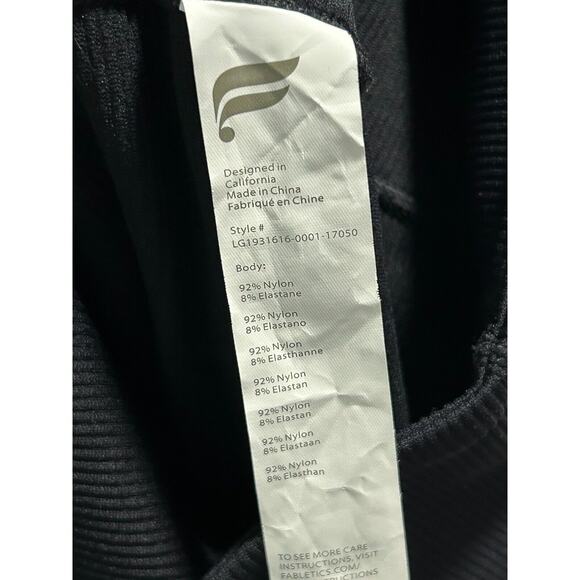 Fabletics Women's Black High Waisted Seamless Ribbed Ankle Leggings Size 27 NWT - Picture 9 of 12